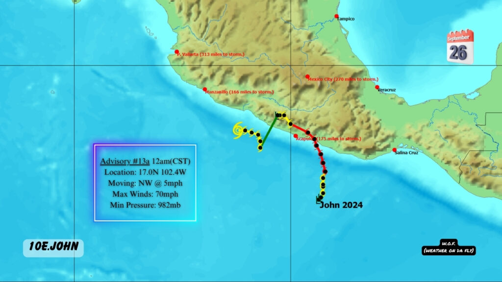 Tormenta Tropical John: Alerta Máxima para la Costa Suroeste de México